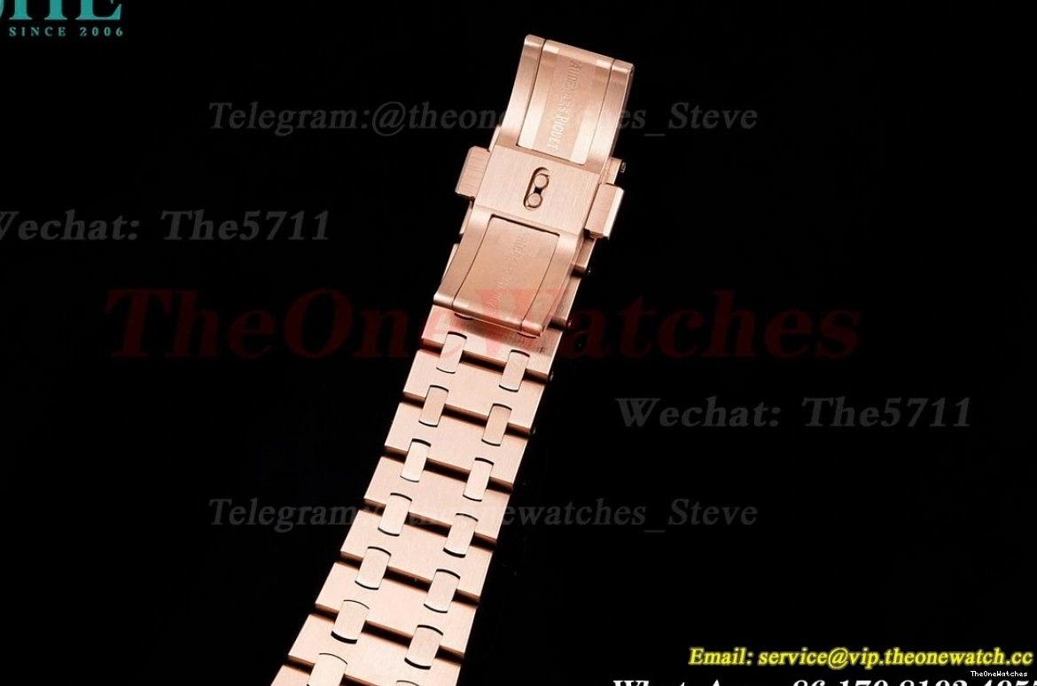 Gold 42mm Blue Oak Royal Offshore APF A7750 RG RG 0303